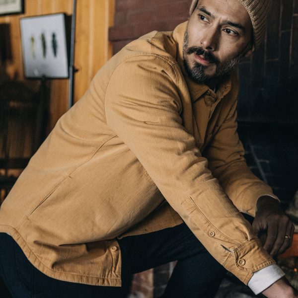 00c1c3f87831ff7e23d28e4959ab5920613f08d8f835987a533c8f1a7575ba78.jpg The Lined Utility Shirt in Wheat Denim