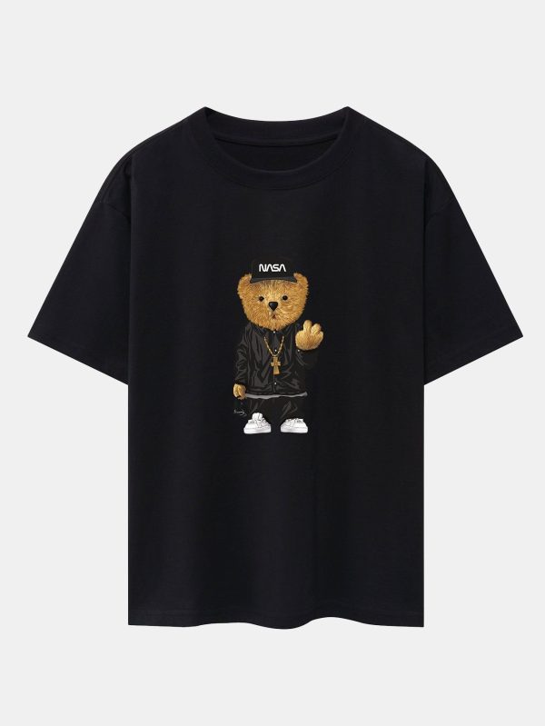 036029993d848f39d023860d7a18c199e75fbdabbfbbc57b7e62b38104f9bfd4.jpg Hip Hop Bear Print Heavy Weight Oversize T-Shirt