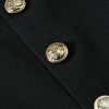 Business Plain Mock Neck Button Front Blazer & Pants Set