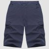 Men Knee Length Shorts Lightweight Thin Quick Dry Cargo Shorts