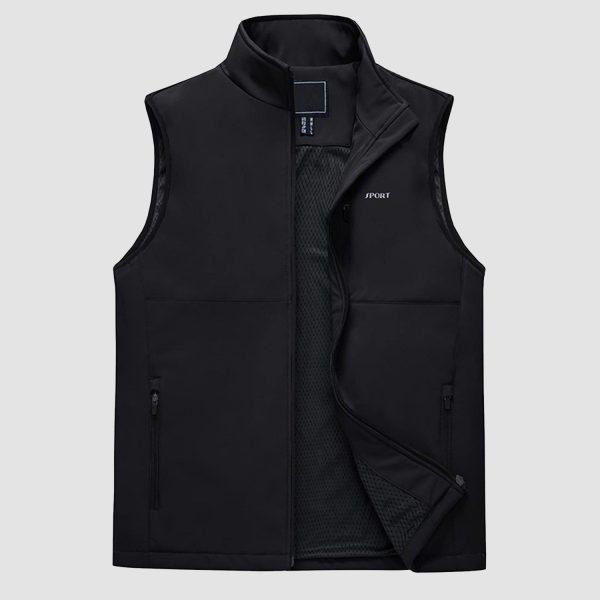 09b8cb266dc713964f82d01804b51cd897176cfe63474f0db5bb20f44340b2ab.jpg Men's Lightweight Vest Windproof Sleeveless Jacket Outdoor Hiking Camping Fishing Photography Gilet with Zip Pockets