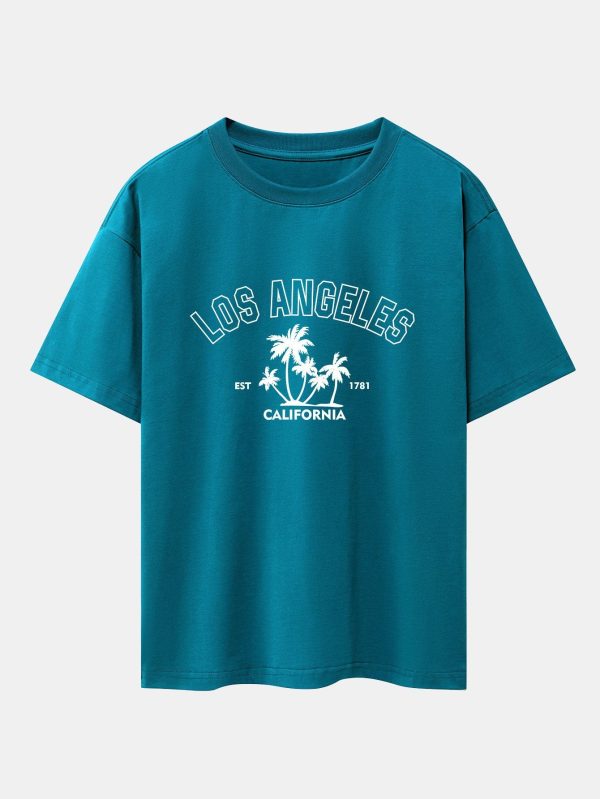 0e41ff64010bbf4fd871bb9fd3821186d781c6202798629931c27765fdd184ea.jpg Los Angeles Palms Print Heavy Weight Oversize T-Shirt