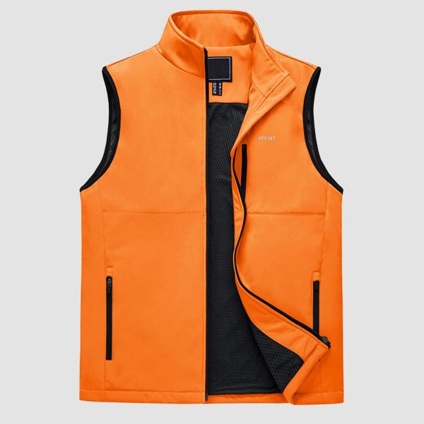 12237507ec4855ddc770a8ef0a54eadc1db89f25ad156d8401a39738441068c3.jpg Men's Lightweight Vest Windproof Sleeveless Jacket Outdoor Hiking Camping Fishing Photography Gilet with Zip Pockets