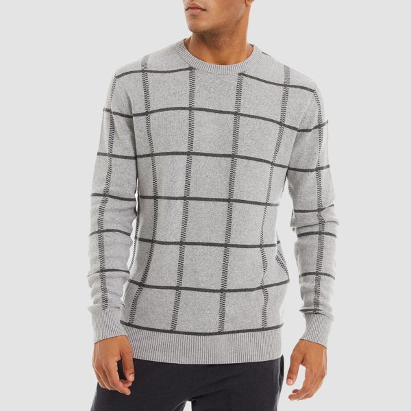 1aa77b7a5d40263bcf0c3b4c39f6e5a30ec44efcd6b258a312ac4bb6b22274f7.jpg Men's Casual Knitted Sweaters Crewneck Pullover Cotton Sweatshirt Soft Lightweight Autumn