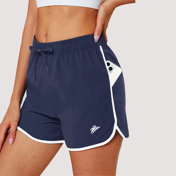 1dd6d1a3df17412de1d65b0b9694848ddd49b41ba57550508cc7ba544c64c63a.jpg Women's Running Shorts with 2 Pockets Quick Dry Yoga Shorts