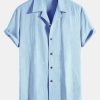 24415b8afece9ccd7357297a3b0a12fc6567adbfba8dccd1b6e058e306b97d1c.jpg Textured Cotton Revere Shirt & 5" Shorts