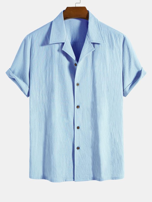 24415b8afece9ccd7357297a3b0a12fc6567adbfba8dccd1b6e058e306b97d1c.jpg Textured Cotton Revere Shirt & 5" Shorts