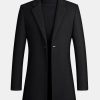 Single Breasted Notch Lapel Woolen Overcoat
