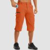 Men's Workout Gym Shorts with 7 Pockets Quick Dry 3/4 Capri for Hiking