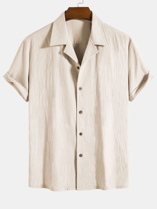 28670d75c4d7f5ba1cdc944b4a4943a1c3f2a241e2da7eadcab077cb1b49b55d.jpg Textured Cotton Revere Shirt & 5" Shorts