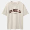 Los Angeles Print Heavy Weight Oversize T-Shirt & Corduroy Shorts