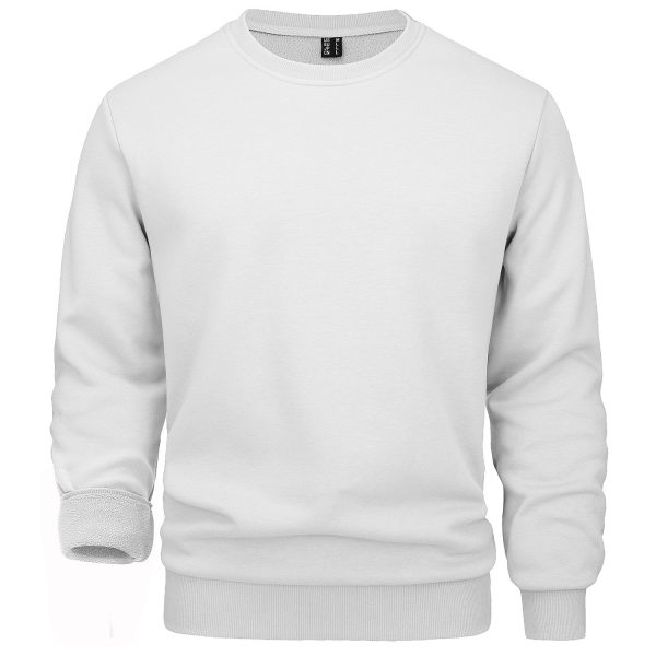 Men's Crewneck Sweatshirt Long Sleeve Casual Warm Fleece Pullover Hoodie