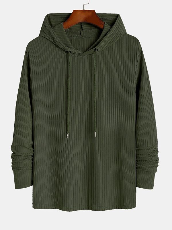 2b822dc756a663f04f0022e67139a066ff3d5b6b89e431e65758bd3bb2840ac0.jpg Muscle Fit Long Sleeved Ribbed Hooded T-Shirt