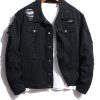 Man Ripped Denim Jacket