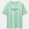 30dc2a3d81161afe8c2cc8cf375c2bb3d49d570aa8b6e9f6e857bc0c73d0c166.jpg Paris Letter Print Dropped Shoulders Oversize T-Shirt
