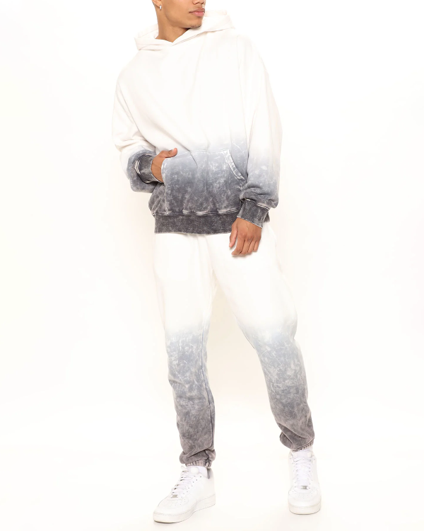3708ebc6216437143bdf33f52c1742603757f1c14b106e781d1604948cbb4ea7.png Men's Ombre Tie Dye Print Hoodie Set
