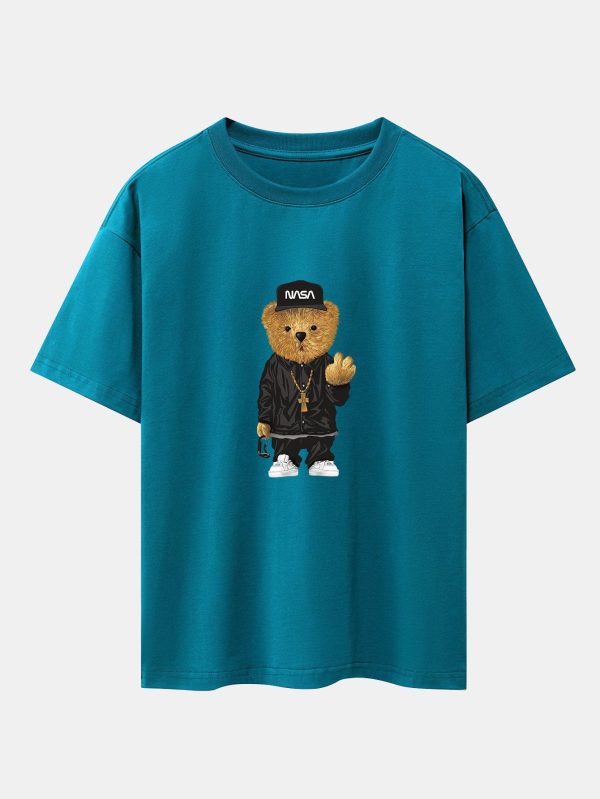 3b1437e08b9c728b404382c78429871bc85c20d75ce27b20041e40824d252674.jpg Hip Hop Bear Print Heavy Weight Oversize T-Shirt