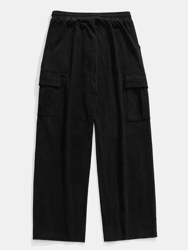 Los Angeles Print Heavy Weight Oversize T-Shirt & Loose Fit Corduroy Cargo Pants