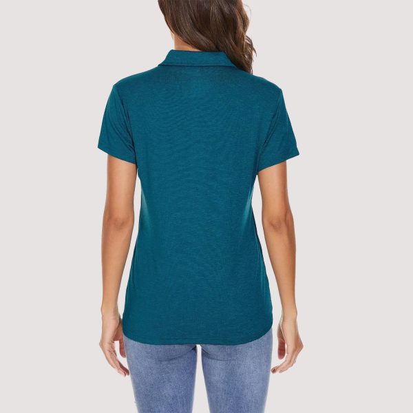 3e4c58343b23feee79757a98b6aa39c3cfda30f0298a0935c8747925f8ac4987.jpg Women's Polo T-Shirts 4-Button Moisture Wicking Athletic Tee Shirts