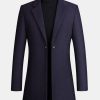 Single Breasted Notch Lapel Woolen Overcoat