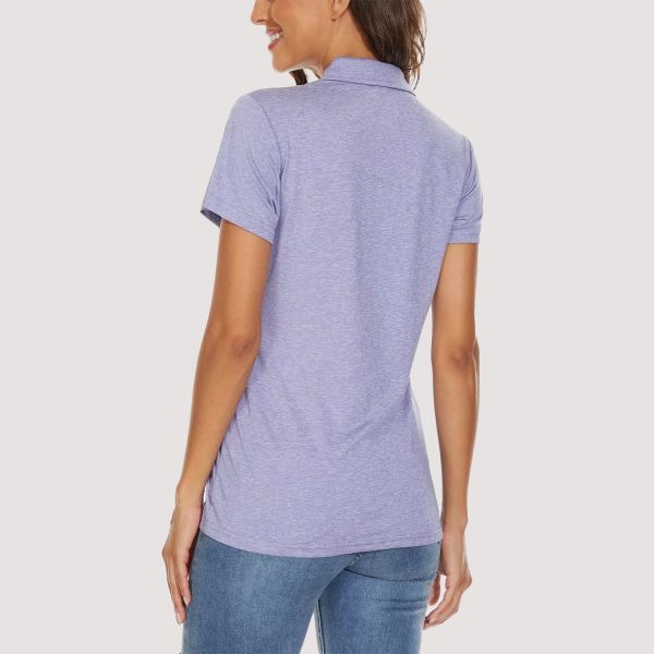 3f97303906b7620cbba45c202427affab202502bea3da54e4a0e262edf74b633.jpg Women's Polo T-Shirts 4-Button Moisture Wicking Athletic Tee Shirts