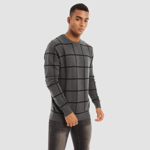458917d6731900f98d0df5dc260ab8874acb58e10a43297ec6ffafeaa9a860a3.jpg Men's Casual Knitted Sweaters Crewneck Pullover Cotton Sweatshirt Soft Lightweight Autumn