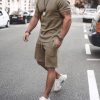 47e91c75aa1a951b971f4d9c3096dbc8fa78fe304290753ea130d18f69323471.jpg Men's Fashion Short Sleeve Suit 8 Colors
