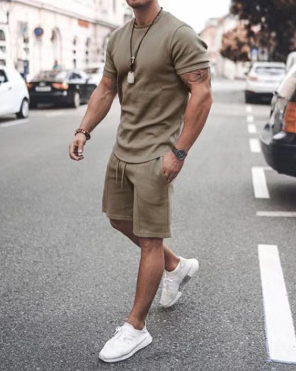 47e91c75aa1a951b971f4d9c3096dbc8fa78fe304290753ea130d18f69323471.jpg Men's Fashion Short Sleeve Suit 8 Colors
