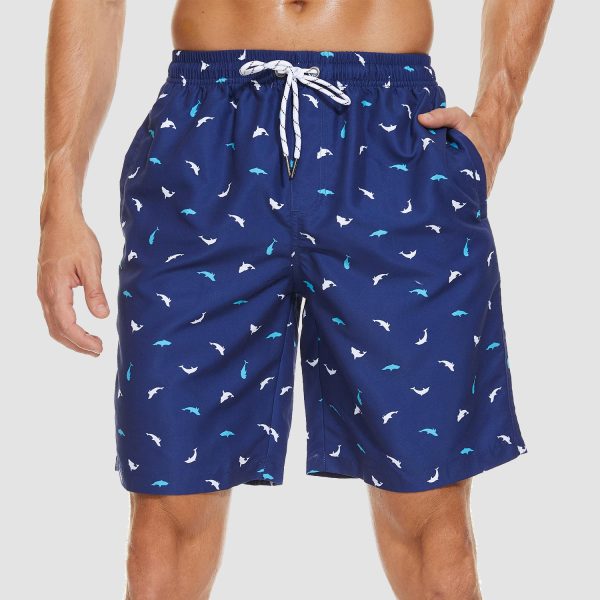 4b7f35554453d27bd3127a4f02efbbc98a6c7dee4637b8d578647de7ce38ec70.jpg Men's Beach Shorts Swimming Trunks Mesh Lining Shorts with 2 Pockets Quick Dry