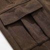 Los Angeles Print Heavy Weight Oversize T-Shirt & Loose Fit Corduroy Cargo Pants