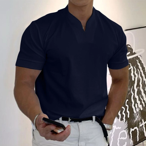 55052f4d3a5b8e90a90004fc67ec22e4ed7d7b1d7ca4449a4e964e7b36e05155.png Gentleman business pocket short-sleeved fitness T-shirt