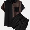 5c69e10f21ed0460e4719e5e610fe3d514049aa1463205be18d9df748677845f.jpg Short Sleeve Two-Tone Corduroy Shirt & Corduroy Shorts