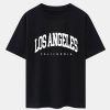5e0eddc570f25a22307f530260aa1ea4ddbf264b907d96399dd35d9917e2633c.jpg Los Angeles Letter Print Oversize T-Shirt