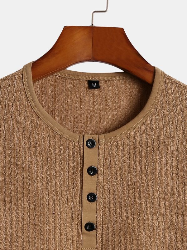 5e47eb96ff1afeeb33d55f4c4d5c65fddd3c918824c63c98a9d055fc91d46f44.jpg Muscle Fit Ribbed Henley Shirt