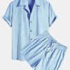 5f06619e693cd064183f4876be7ac4278b793605569243e8daa3190caa912c1e.jpg Textured Cotton Revere Shirt & 5" Shorts