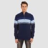 6460f7a78d724e152bb8a3f1ec5d56a8b01d49aa522983ae34dbb0ea3e4a781b.jpg Men's Sweater Half Zipper Turtleneck Warm Pullover Slim Fit Casual Comfortable Striped Knitted Sweaters