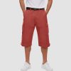 Men 3/4 Cargo Shorts Cotton Lightweight Ripstop with Multi-Pockets