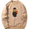 Basketball Bear Print Sweatshirt