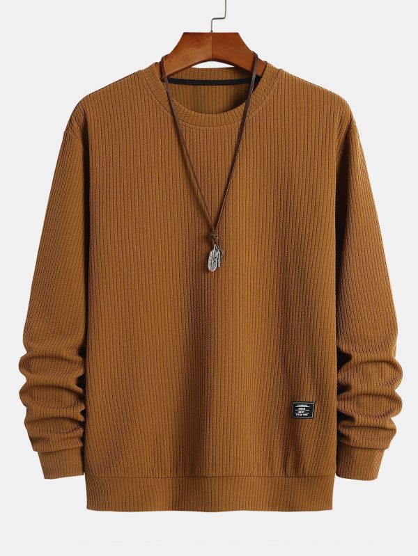 Ribbed Crew Sweatshirt