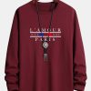 6e4964d40c4a7dccc7465ef2cc26ddbde4f432b6a0e0f5d956de802d179c5a51.jpg Long Sleeve Paris Slogan Print Cotton T-Shirt