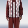 Suitmens Brown Knitted Walking Suit Long Sleeve Suit