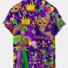 Suitmens Men's Men's Carnival Party Hawaiian Vacation Print Three-Piece Set 037