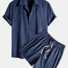 73202c6a34f1b4405177eba14b9b07797be7f5e118d528c259068853a5957b2b.jpg Textured Cotton Revere Shirt & 5" Shorts