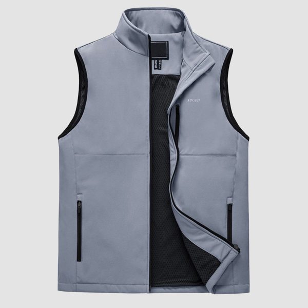 79afe38250655452c05e9e6b5548d8daf073647ba920495019e4bf185fa685c7.jpg Men's Lightweight Vest Windproof Sleeveless Jacket Outdoor Hiking Camping Fishing Photography Gilet with Zip Pockets