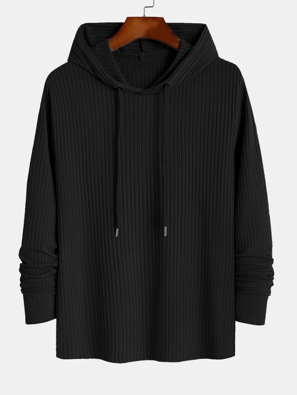 8249c61a7ad0cd6eac425f3d1459f128c121d208523033f838b25924068bb7a2.jpg Muscle Fit Long Sleeved Ribbed Hooded T-Shirt