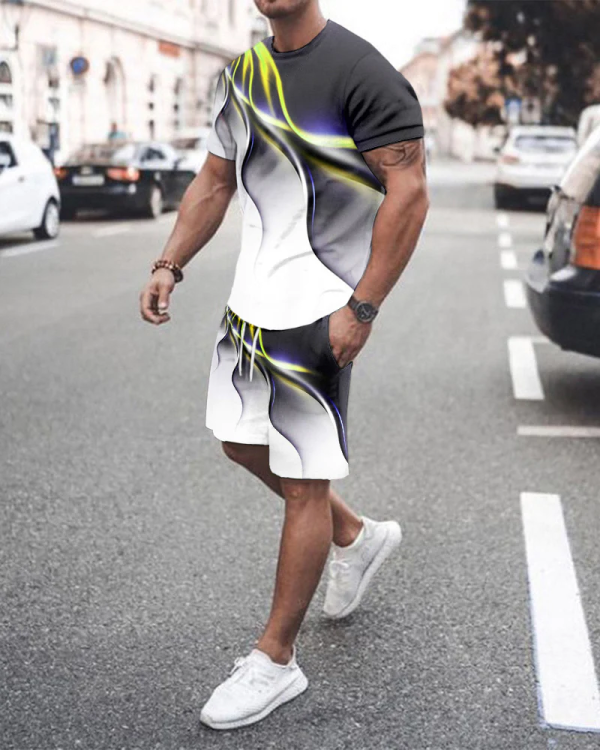 Men's Fashion Short Sleeve Suit 3 Colors