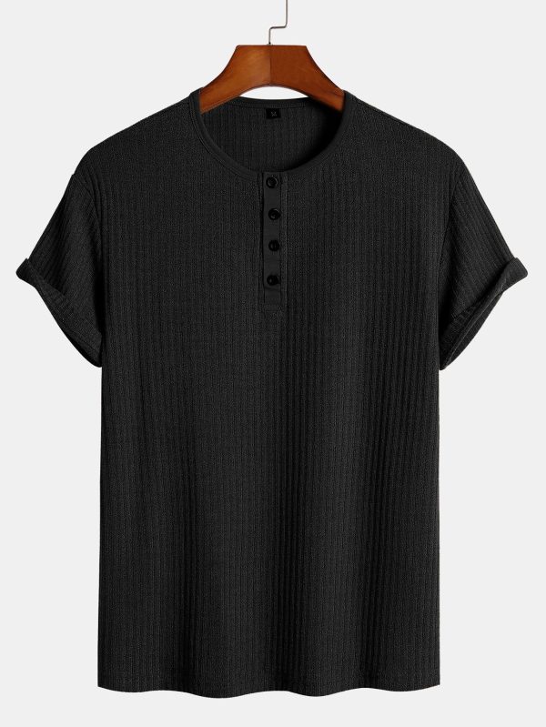 8609b56f0b82b0f55298e81f414a56bcb0bc921064f7f678a6d475fb0d609a1c.jpg Muscle Fit Ribbed Henley Shirt