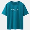 8676989f9c897f5e04f4cc91052c96b57ddde2d6fd32aea728ab394ef05543f0.jpg Paris Letter Print Dropped Shoulders Oversize T-Shirt