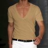 8a17fbe29cd1af8aa973bf84c8a509d1618eb1ee4ba7733c625ff3bcbb86db8c.jpg Men's Basic White Deep V-Neck Cotton Short Sleeve T-Shirt