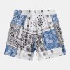 Paisley Print Button Up Shirt #Random Pattern Design# & Shorts